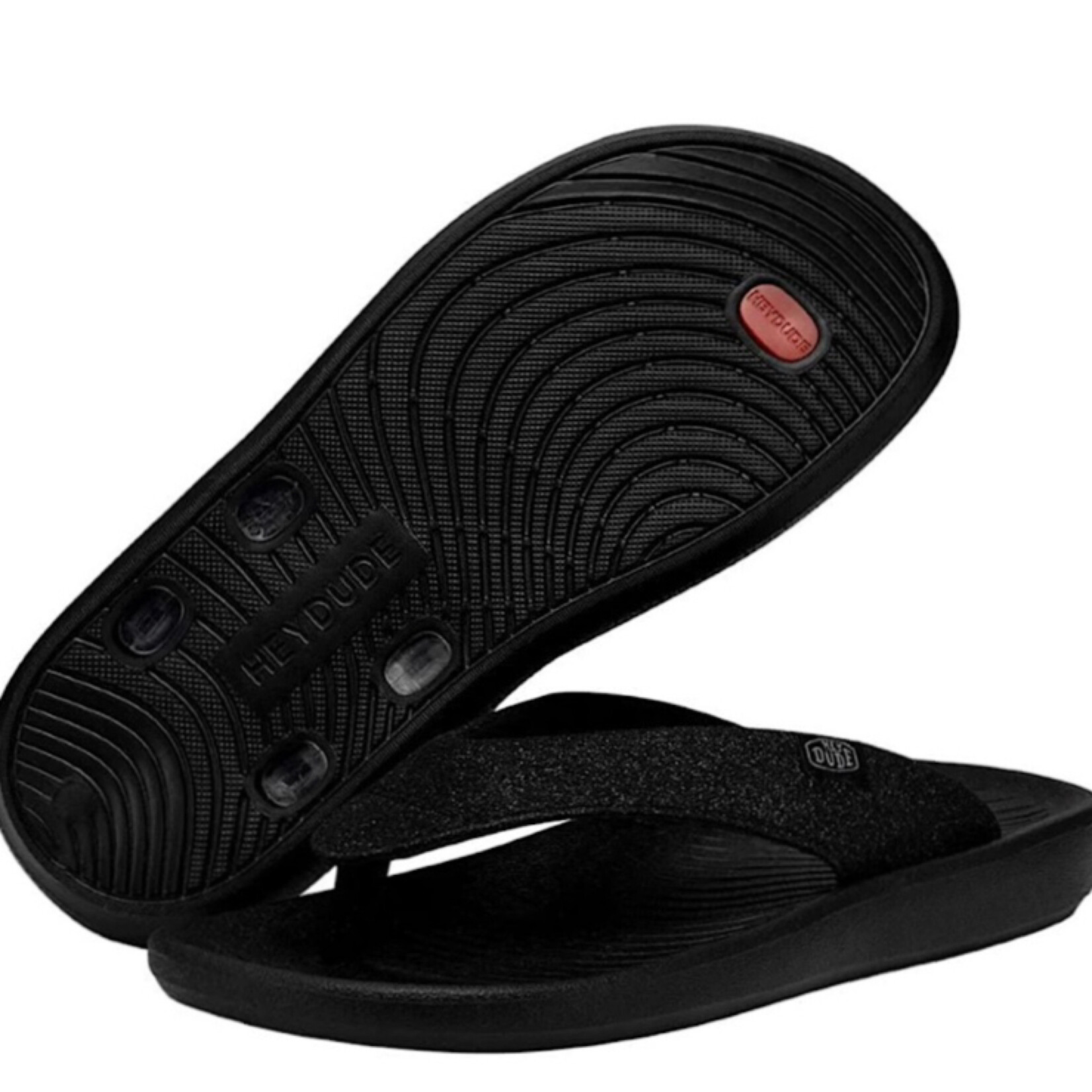 Hey Dude Hey Dude Meg Black Glitter Size 5 Womens