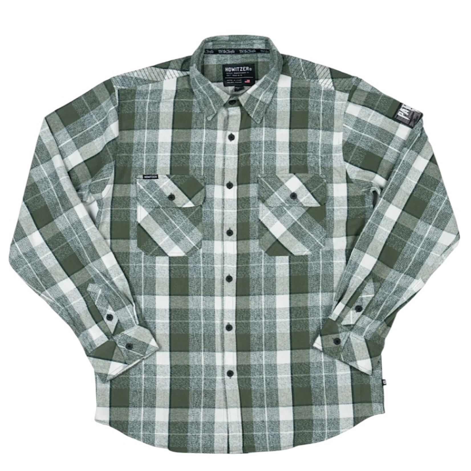 Gorge L/S Flannel -Olive Cream