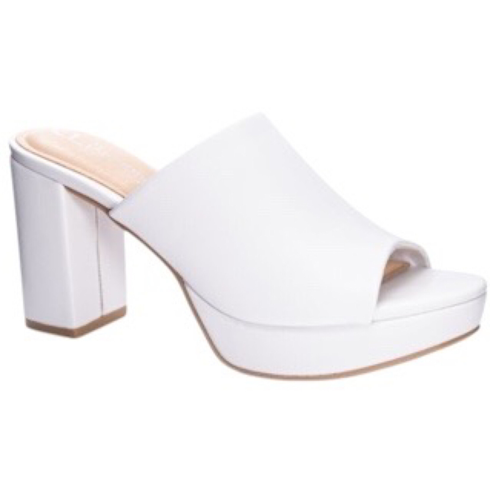 Chinese Laundry Get On Smooth White Heel