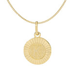 Bracha Initial Medallion Lariat