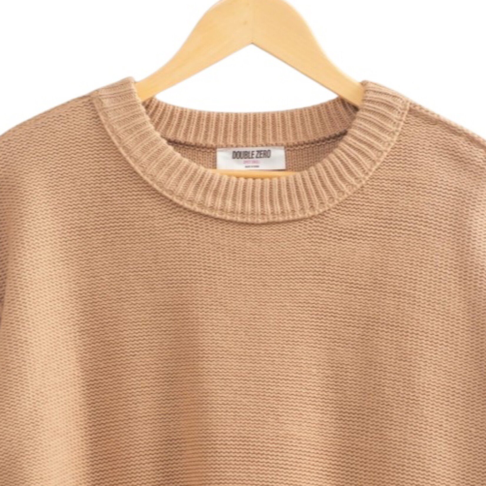 Dark Taupe Cropped Oversized Sweater