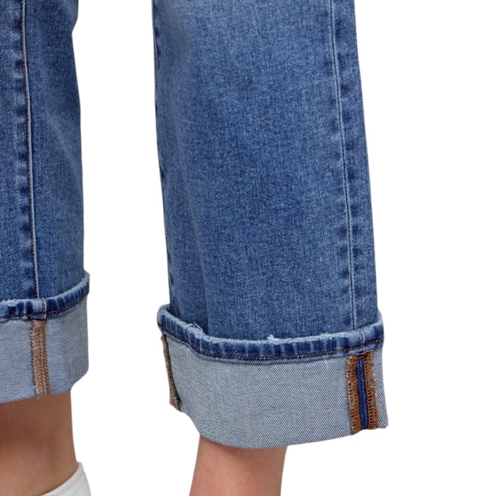 Hidden Hidden HD1724WS-MD Medium Ella Mid Rise Classic Straight Leg Jeans