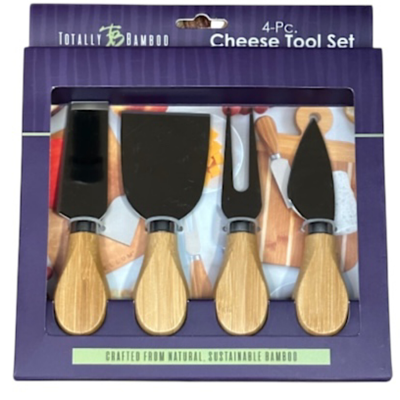 Bamboo 4 Piece Cheese Tool Set