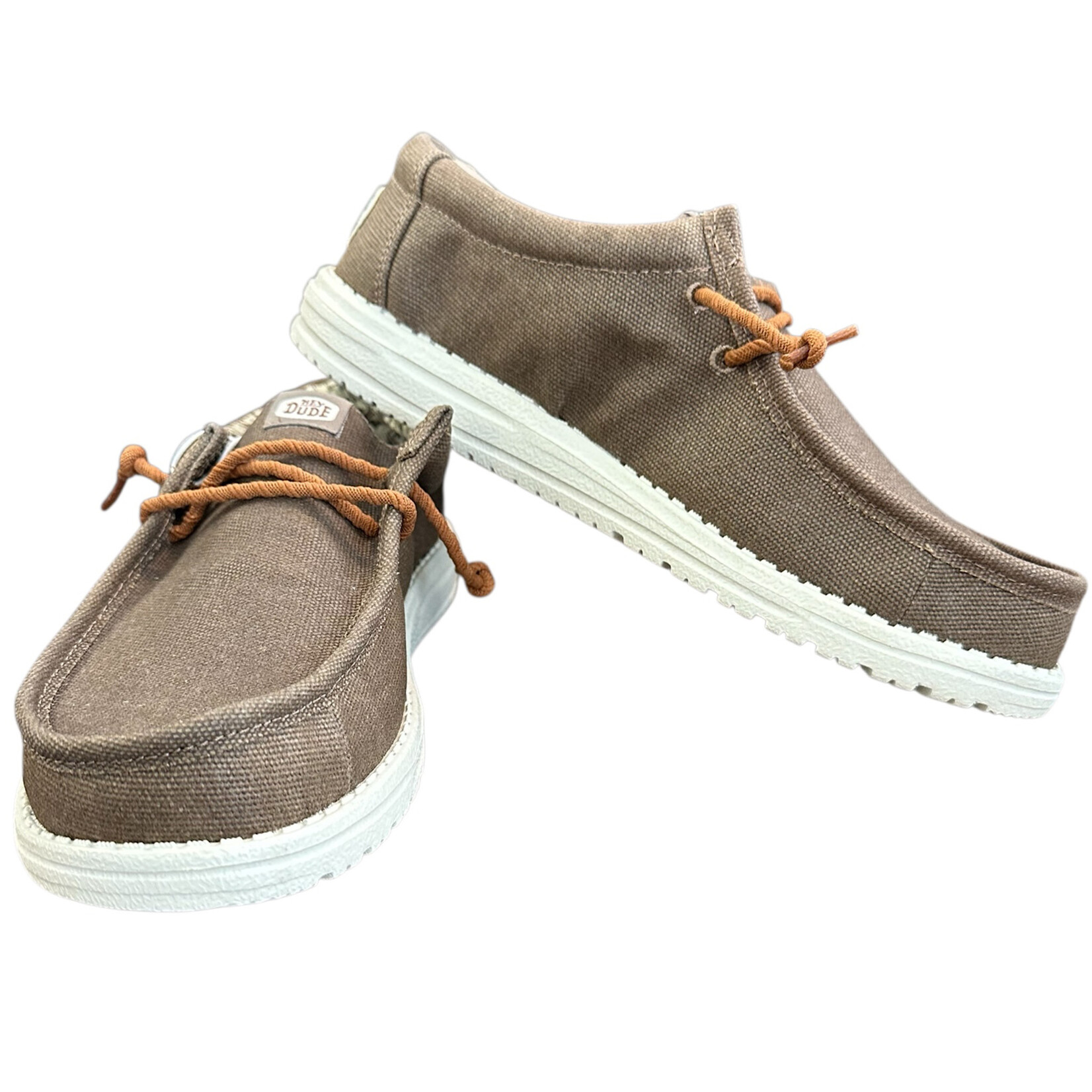 Hey Dude Hey Dude Wally Waxed Canvas Walnut Mens