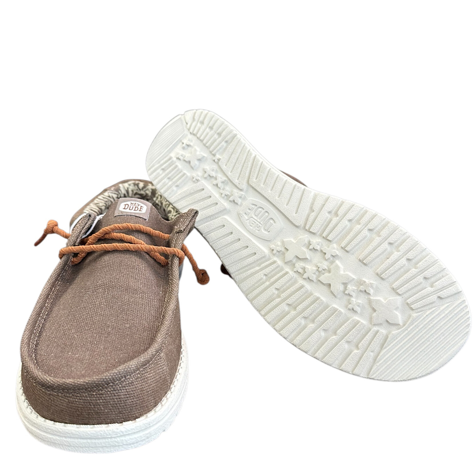 Hey Dude Hey Dude Wally Waxed Canvas Walnut Mens