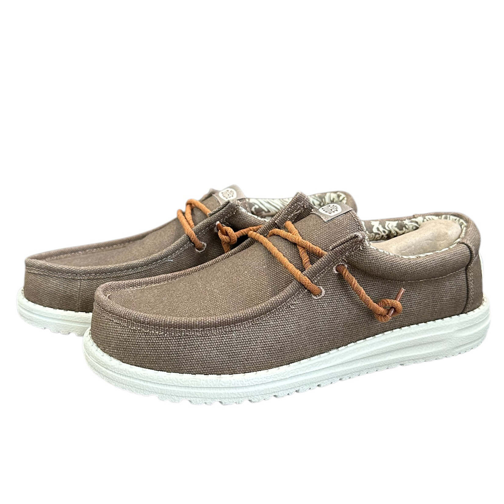 Hey Dude Hey Dude Wally Waxed Canvas Walnut Mens