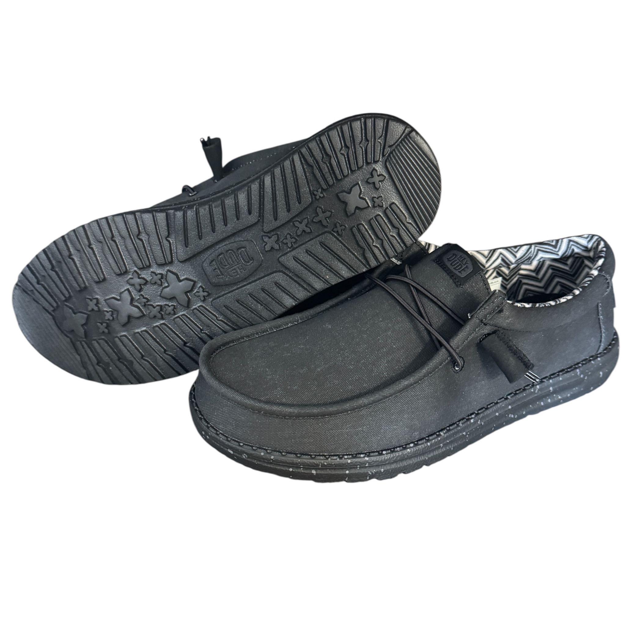 Hey Dude Wally Stretch Canvas Black/Black - Main Street Boutique