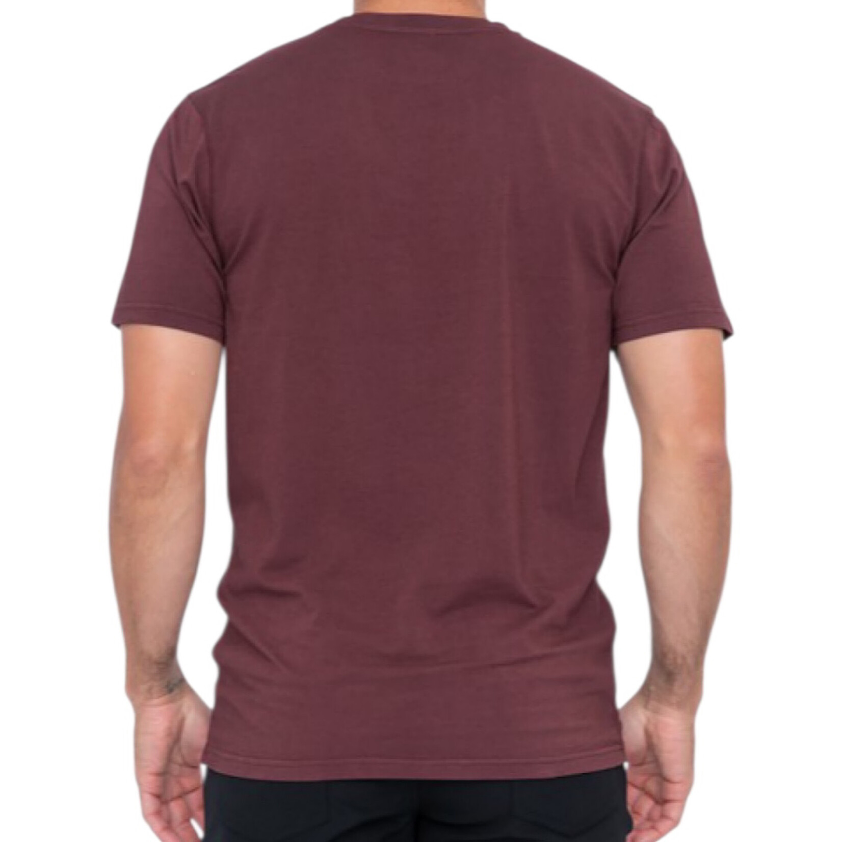 Men's Burgundy Pima Cotton Blend Short Sleeve Top