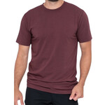 Men's Burgundy Pima Cotton Blend Short Sleeve Top
