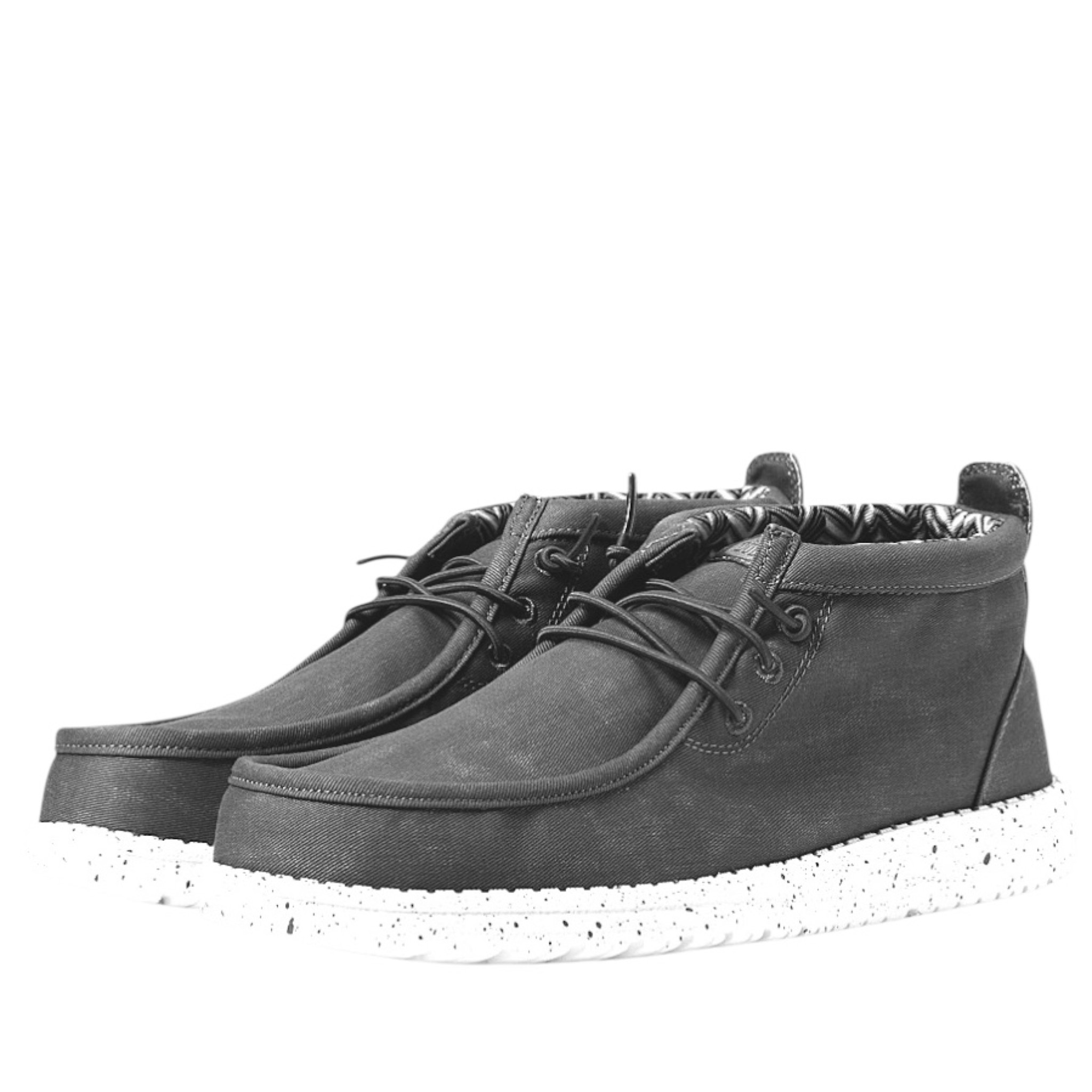 Hey Dude Wally Mid Canvas Grey - Main Street Boutique display picture 1