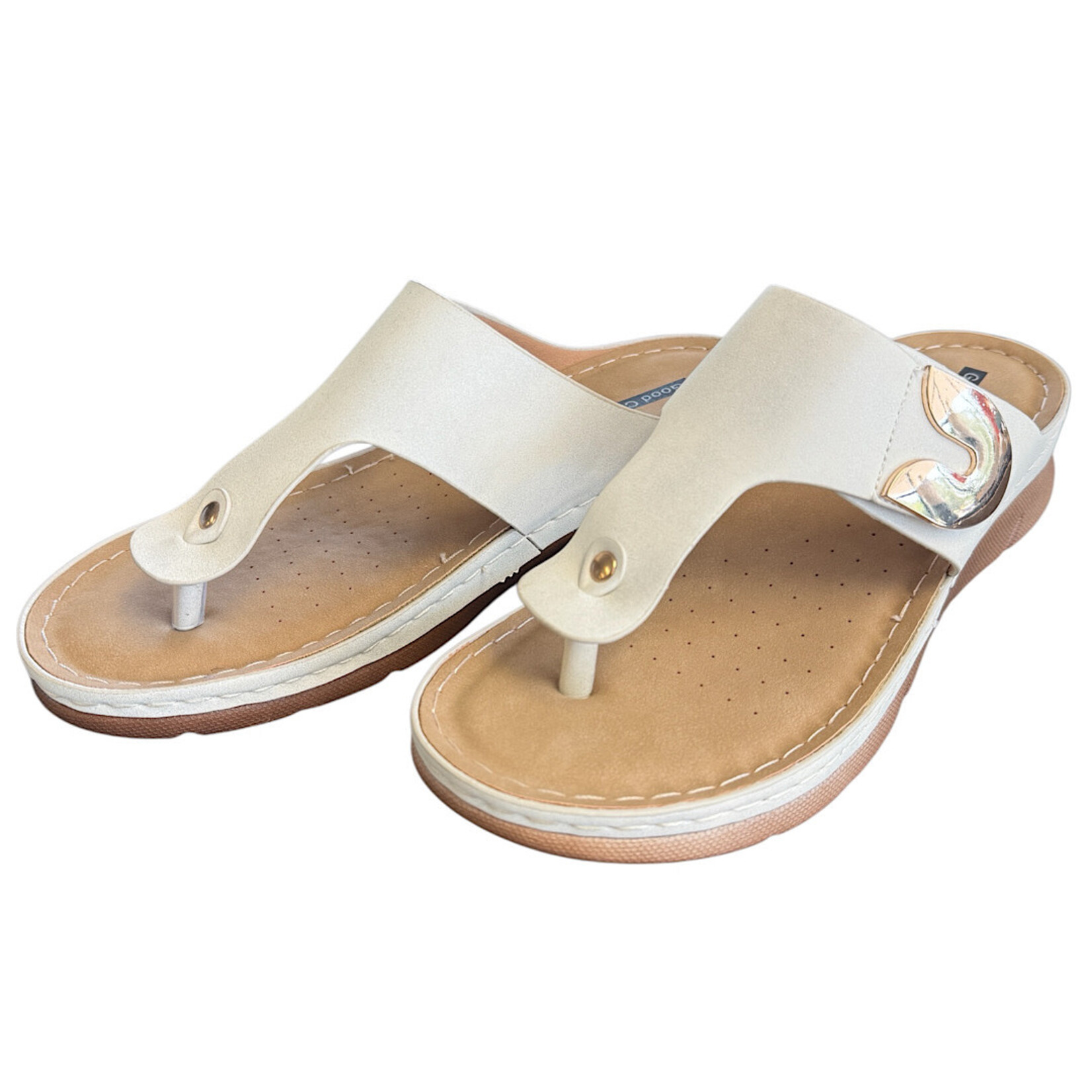 Good Choice Sam White Sandals