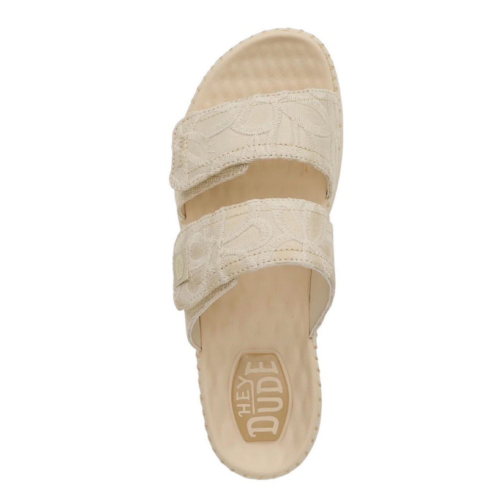 Hey Dude Hey Dude Delray Slide Whipstitch Natural White