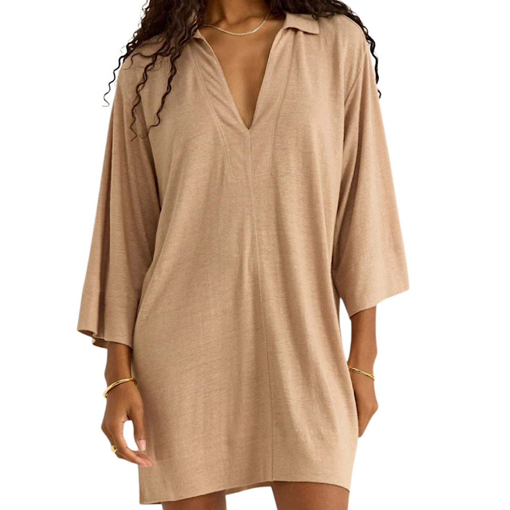 Z Supply Z Supply Mallory Slub Cover Up Iced Coffee