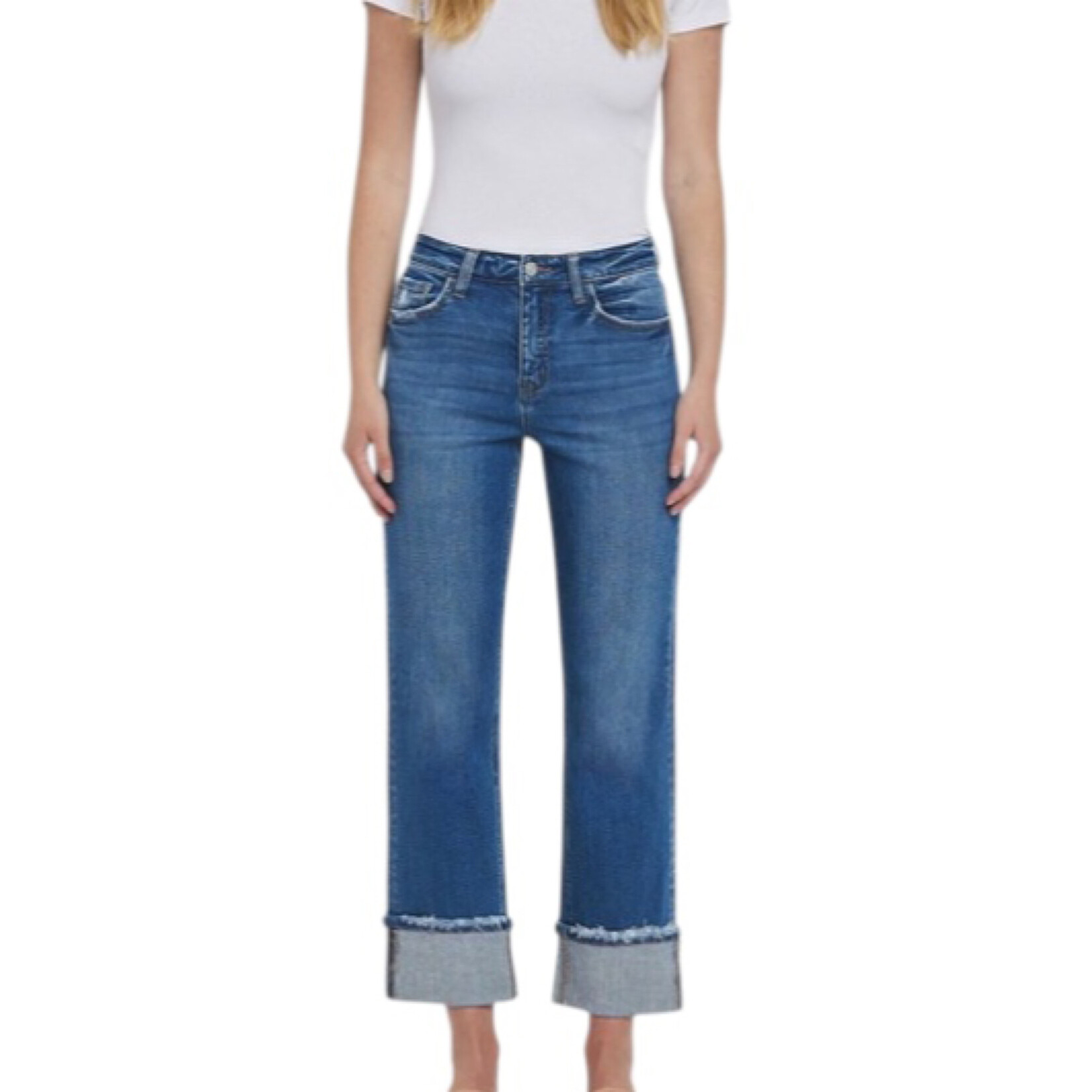 T6600 Daphne High Rise Cuffed Straight