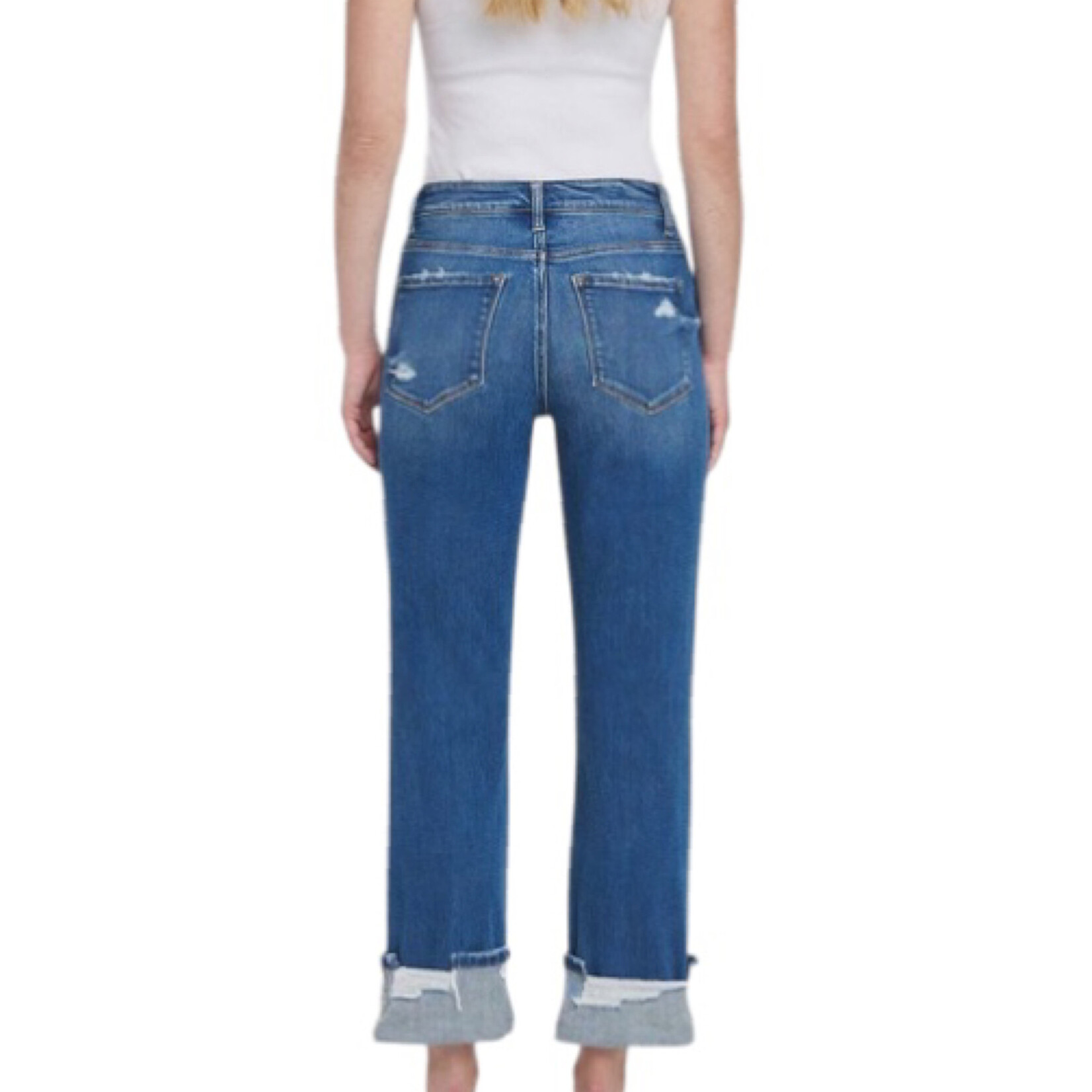 T6600 Daphne High Rise Cuffed Straight