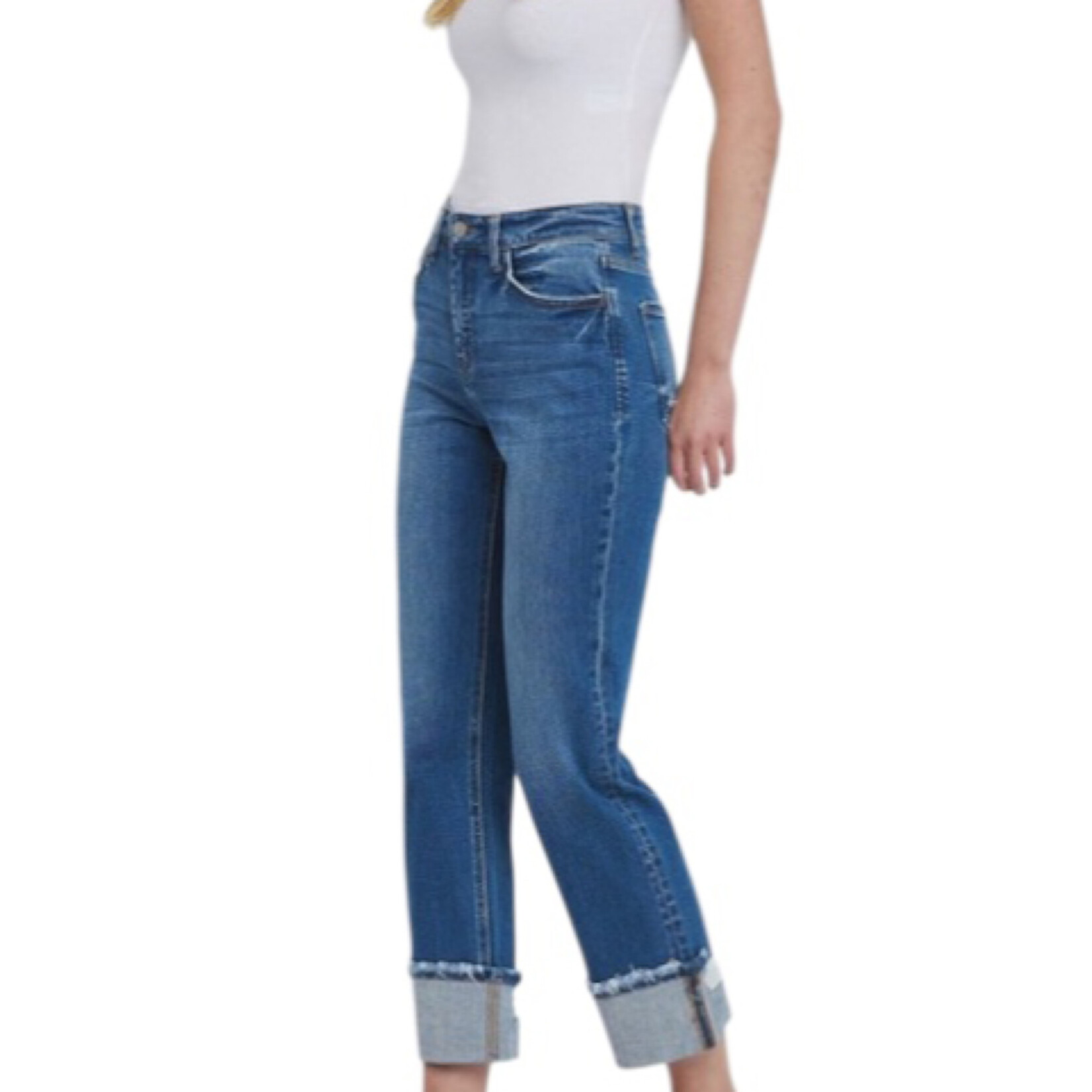 T6600 Daphne High Rise Cuffed Straight