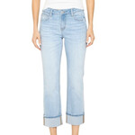 Mica Denim Mica MDP-T3384 Mid Rise Cuffed Straight Leg