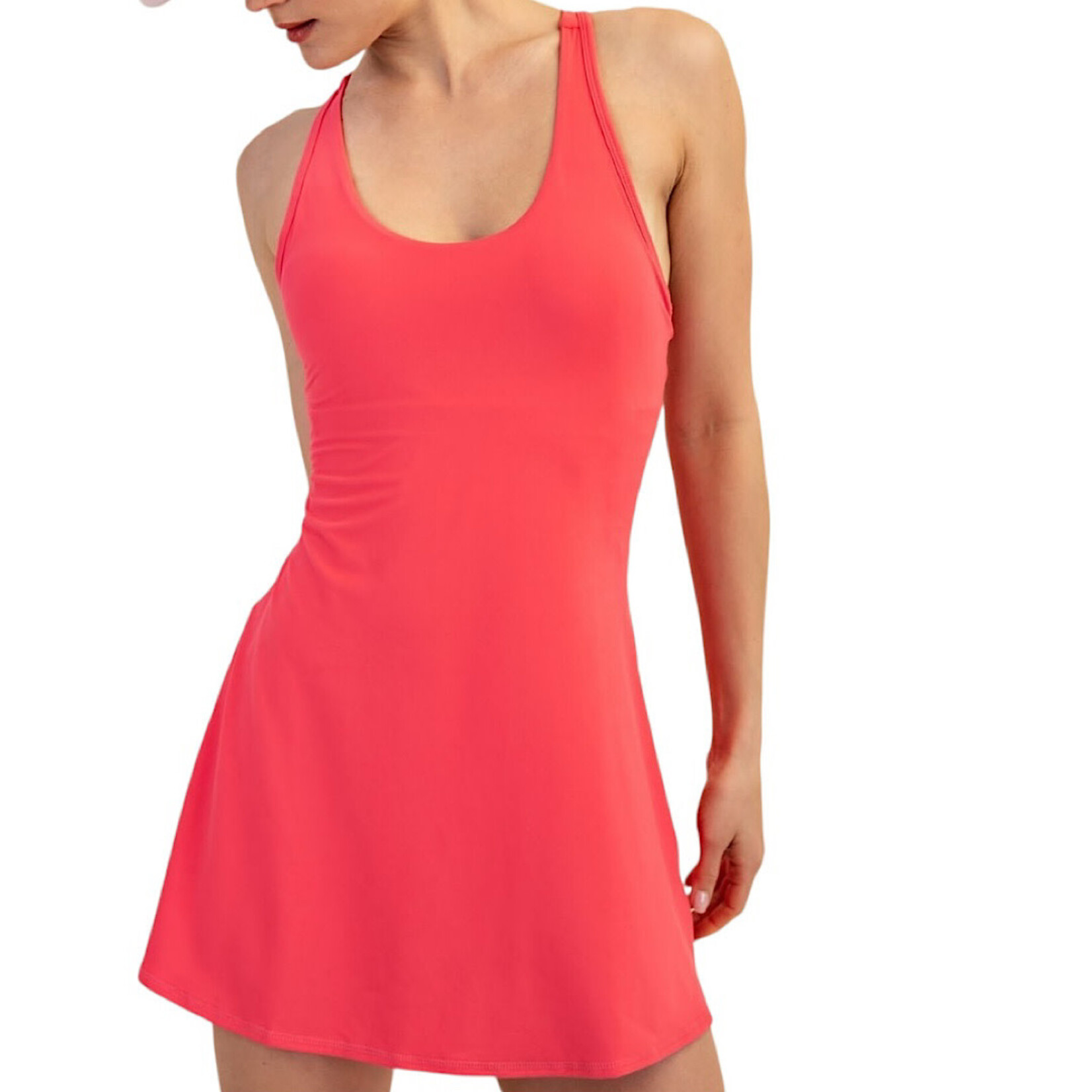 Tennis Romper Dress Flamingo Pink