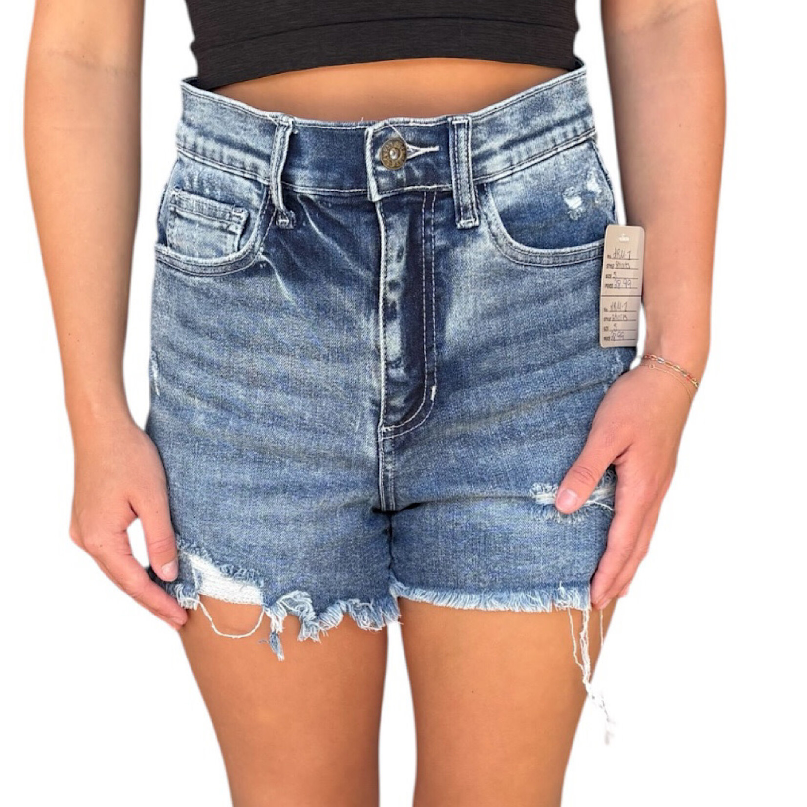 Sneak Peek SP-S7325ML Medium Wash Denim Shorts Size Small-RF