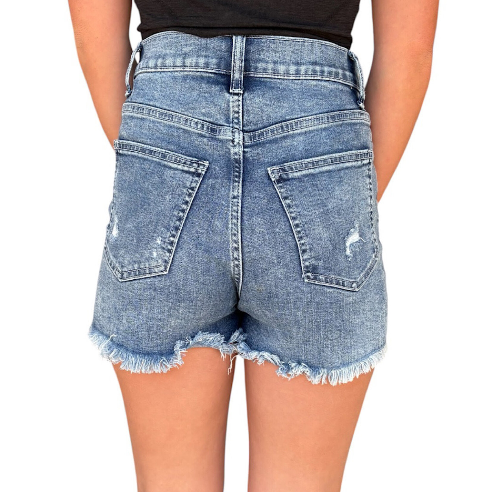 Sneak Peek SP-S7325ML Medium Wash Denim Shorts Size Small-RF