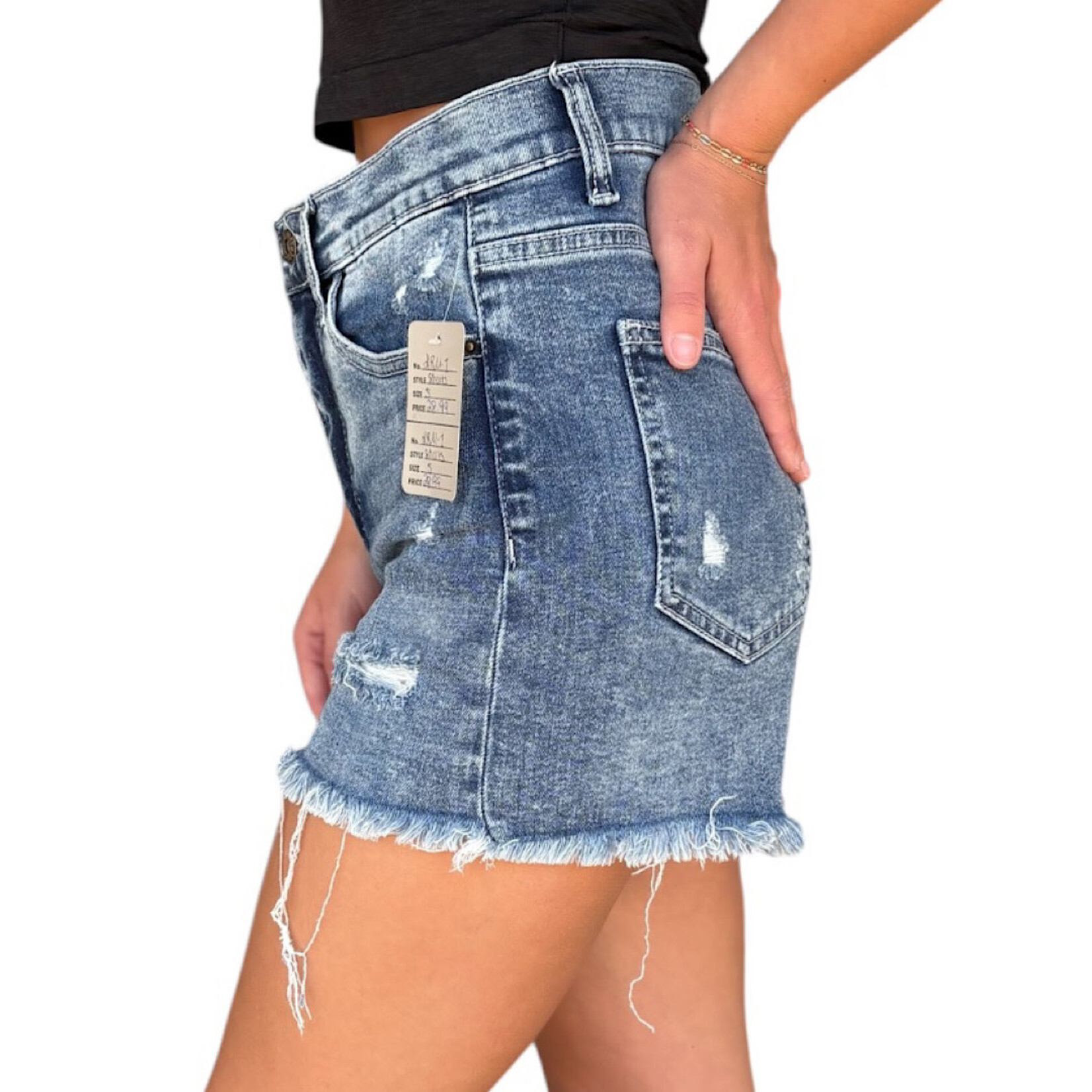 Sneak Peek SP-S7325ML Medium Wash Denim Shorts Size Small-RF
