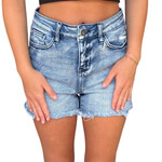 Judy Blue Judy Blue JB150018 Light Wash Denim Shorts Size Small-RF