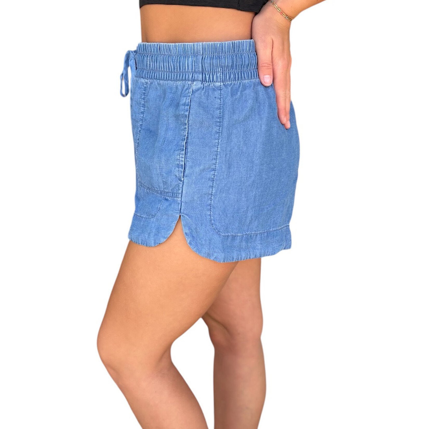 Wishlist Apparel Denim Tencel Shorts Size Small-RF