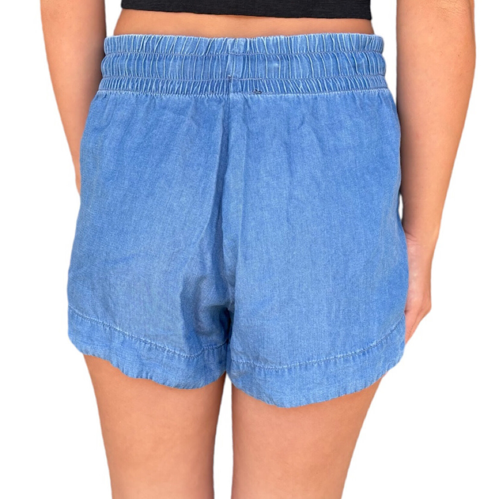 Wishlist Apparel Denim Tencel Shorts Size Small-RF