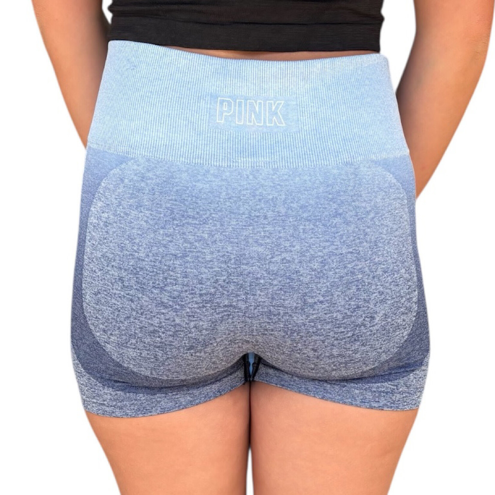 Pink Victoria's Secret Navy Wash Seamless Spandex Shorts