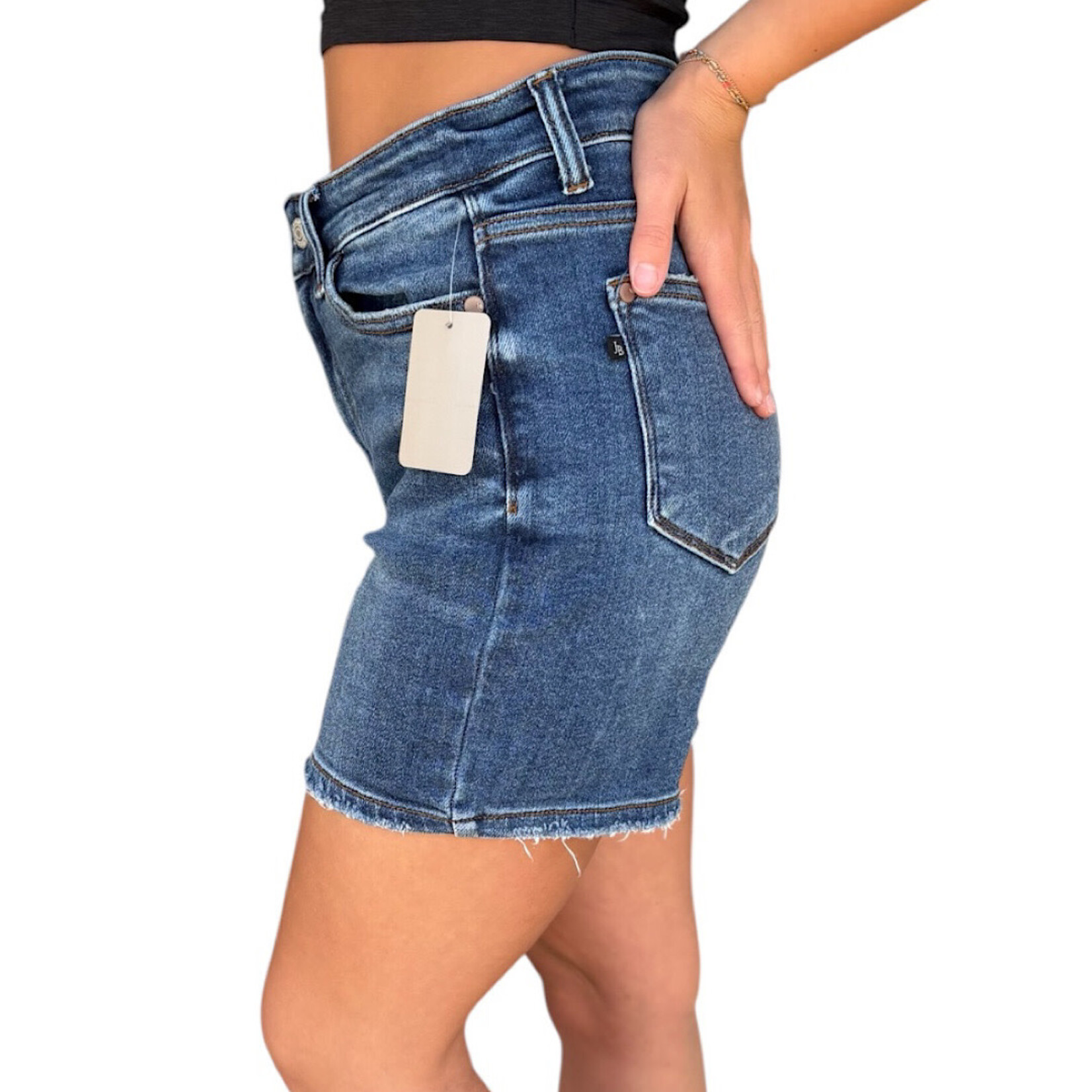 Judy Blue Judy Blue JB15257DK Dark Wash Denim Shorts Size Small-RF