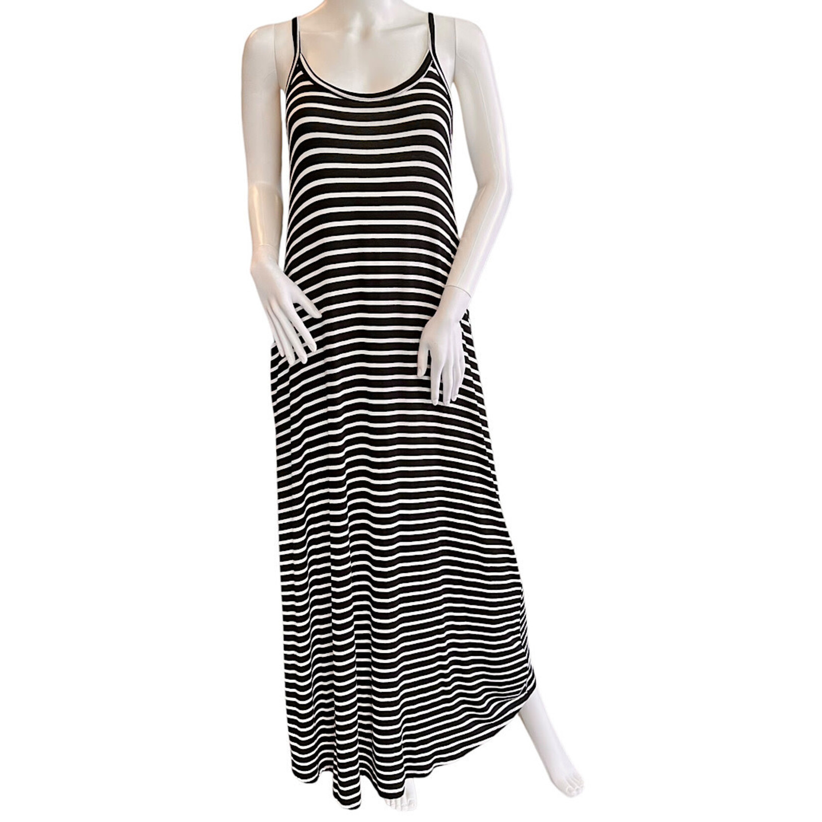 Black Striped Maxi Dress