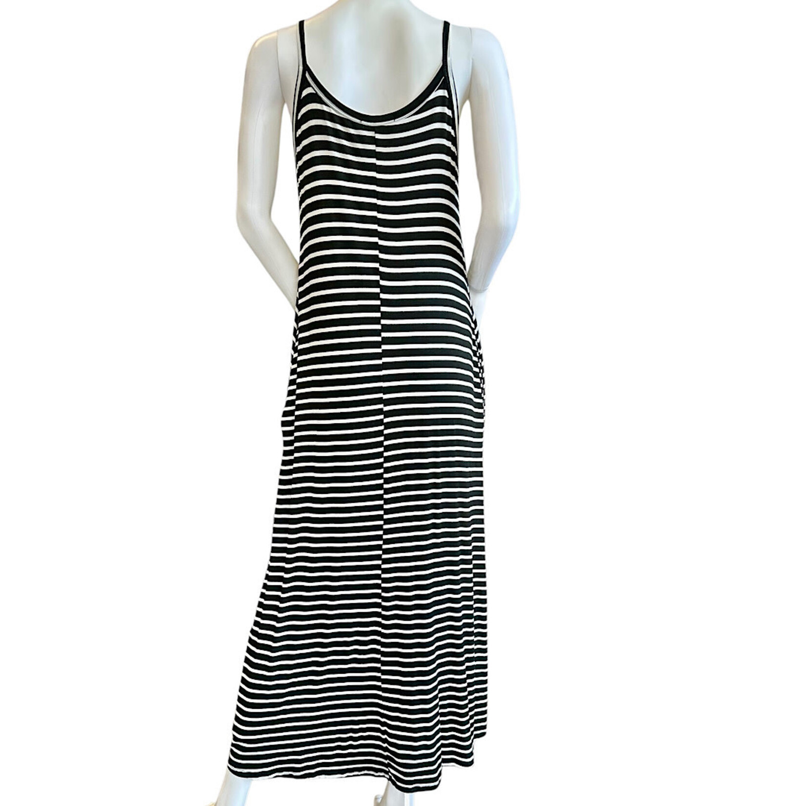 Black Striped Maxi Dress