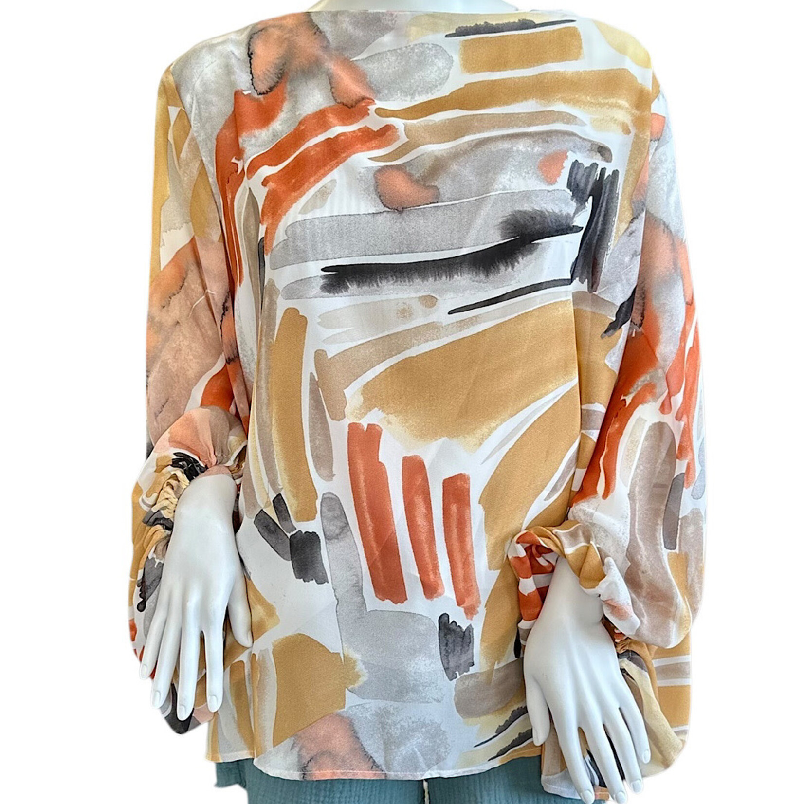 Plus Balloon Sleeve Blouse