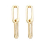 Gold Paper Clip Link Earrings