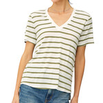 Dark Forest Striped V-Neck Tee