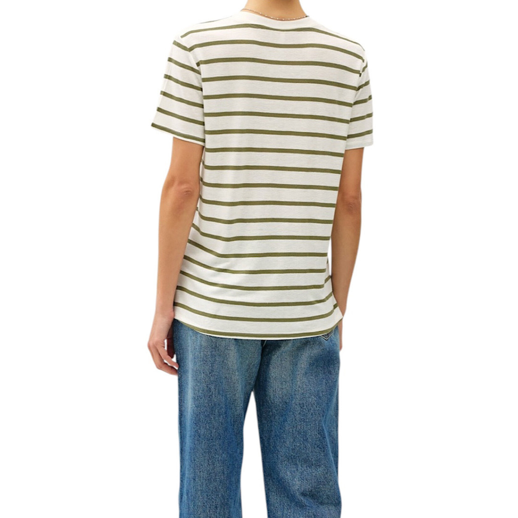Dark Forest Striped V-Neck Tee
