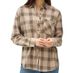 Mushroom Classic Plaid Long Sleeve Button Up Top