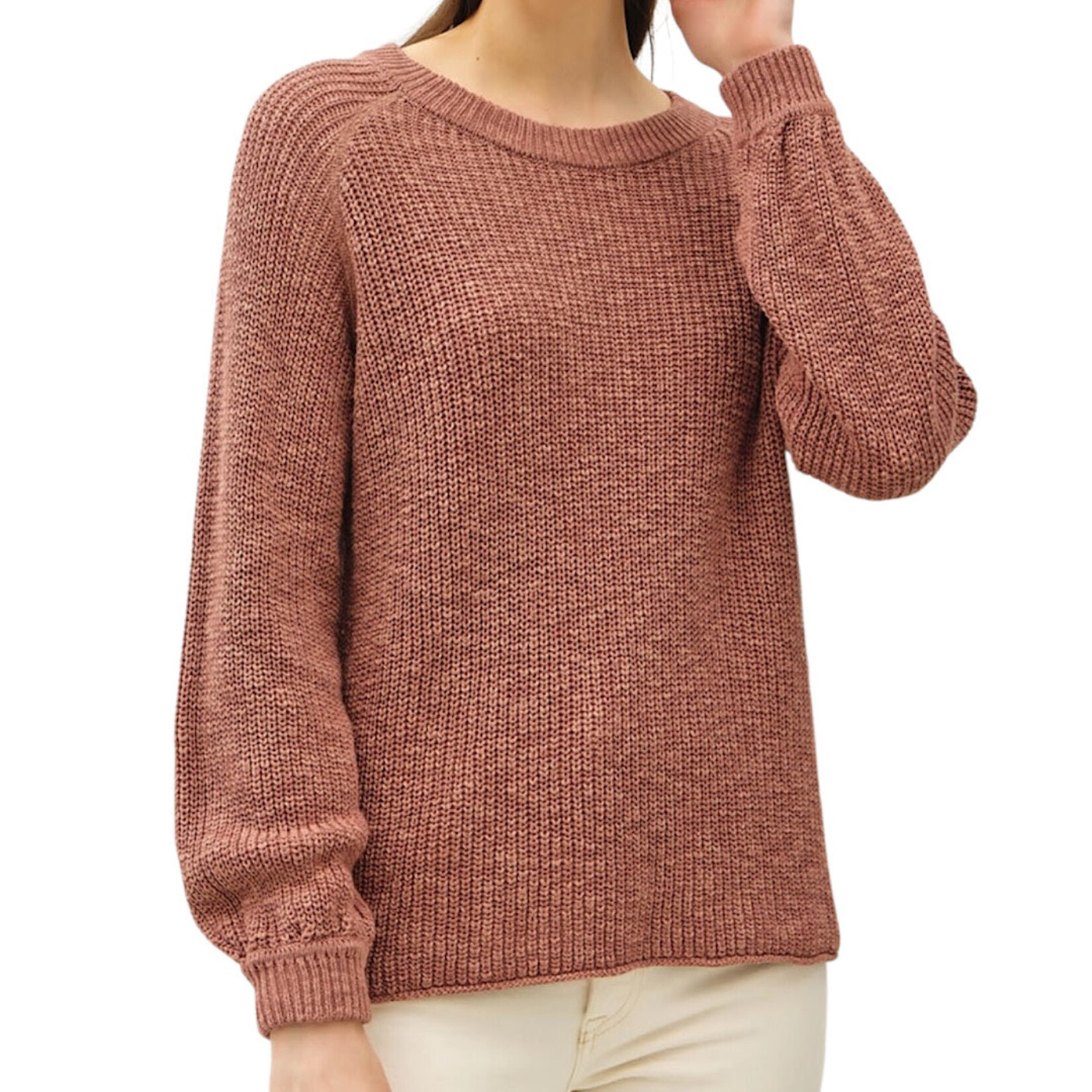 Clay Chunky Knit Long Sleeve Sweater Top