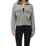 Heather Grey Zip Up Sweater Jacket