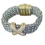 Two Toned 14K Gold Plated Bracelet