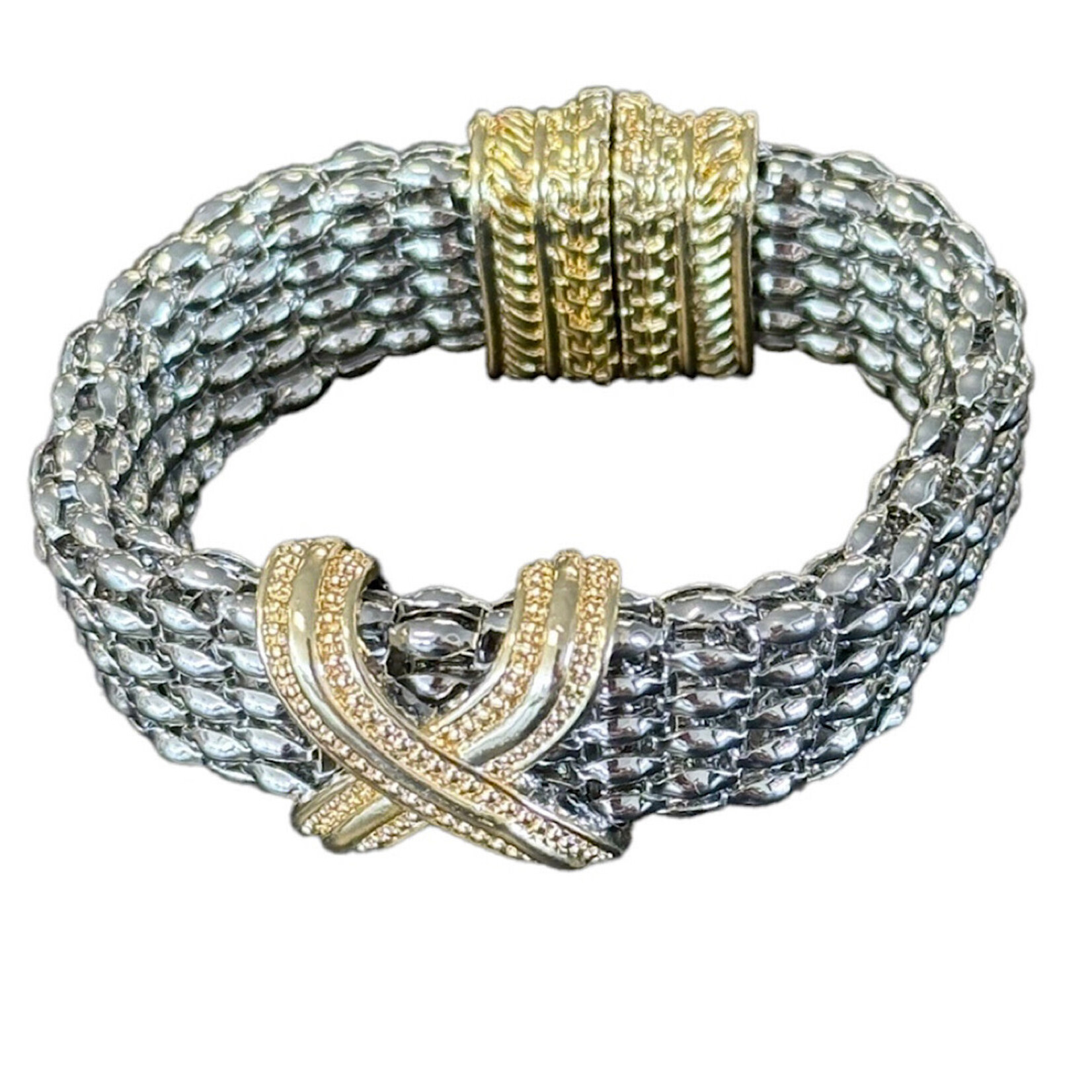 Two Toned 14K Gold Plated Bracelet