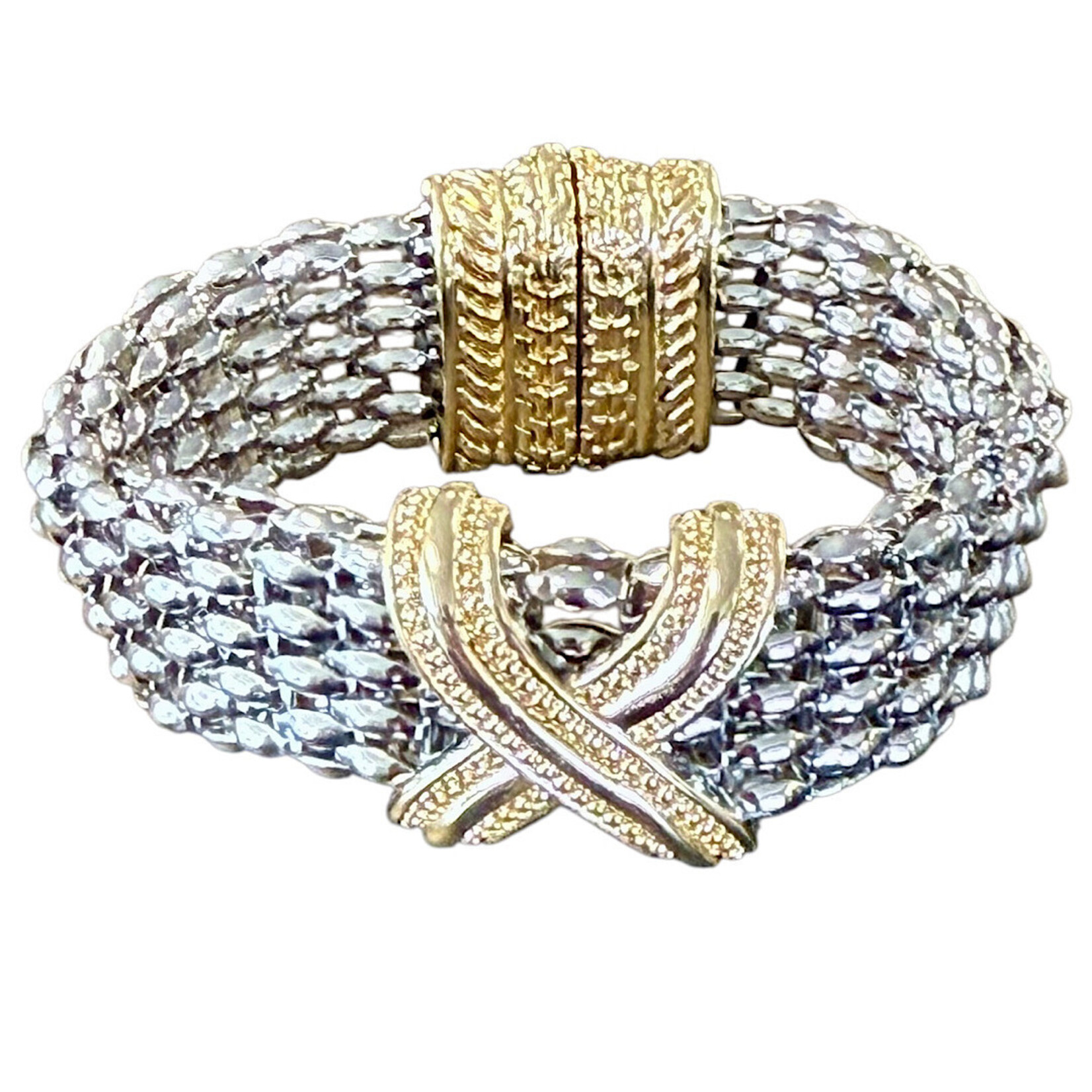 Two Toned 14K Gold Plated Bracelet