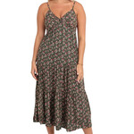 Twist Front Ditsy Print Maxi Dress S