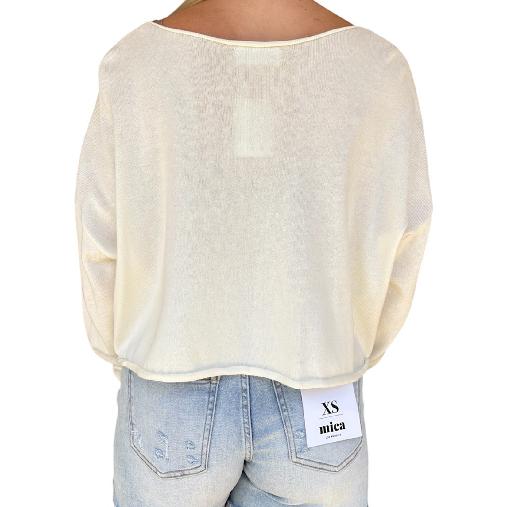 Whip Cream Wide Neck Drop Shoulder Sweater