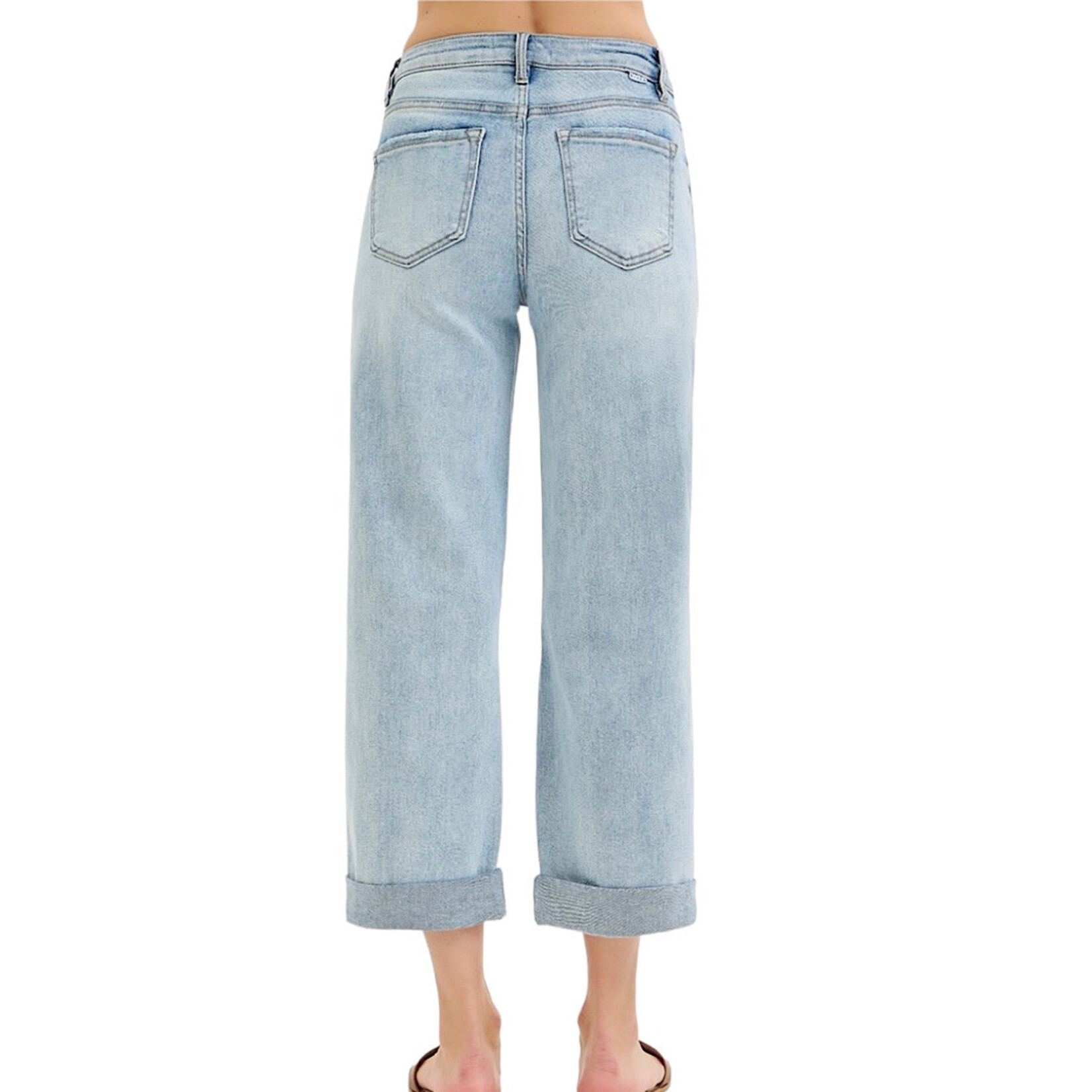 Risen PGA21136 Light Mid Rise Boyfriend Fit with Cuff