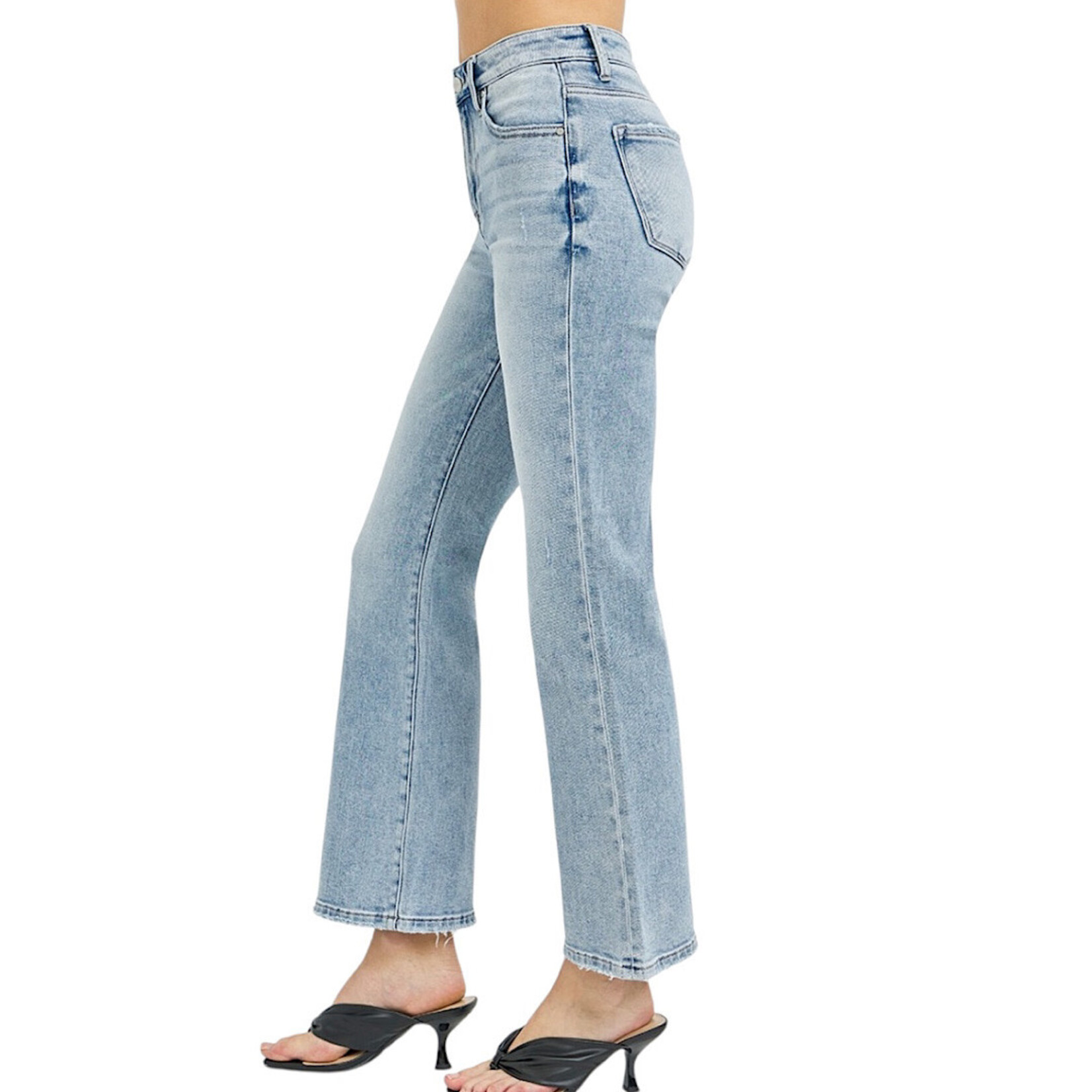 Risen RDP5601 Light High Rise Ankle Flare Jean
