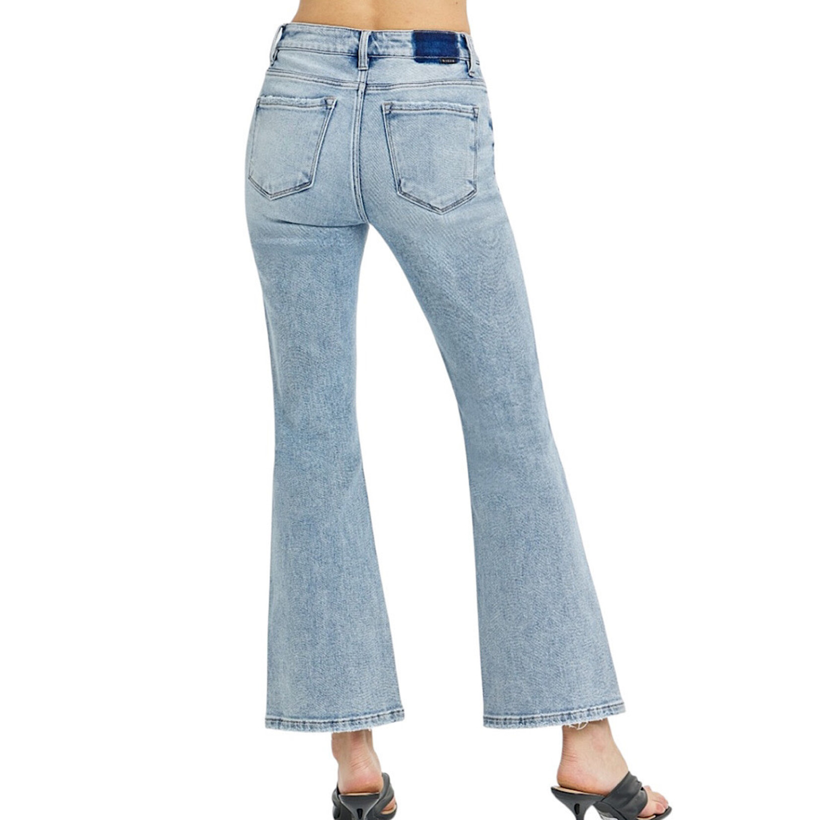 Risen RDP5601 Light High Rise Ankle Flare Jean
