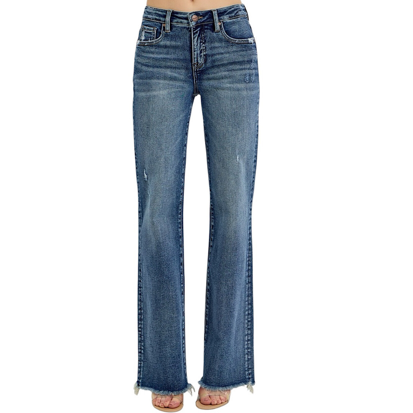 Risen PS21108 Dark TC High Rise Long Straight Jean