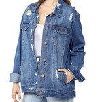 Risen RDJ1113 Medium Loose Fit Distressed Jacket