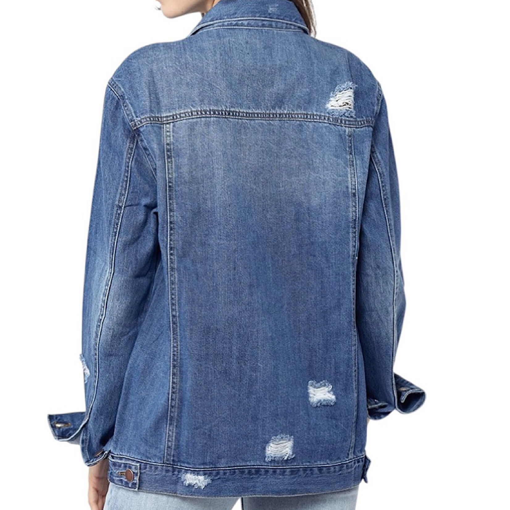 Risen RDJ1113 Medium Loose Fit Distressed Jacket